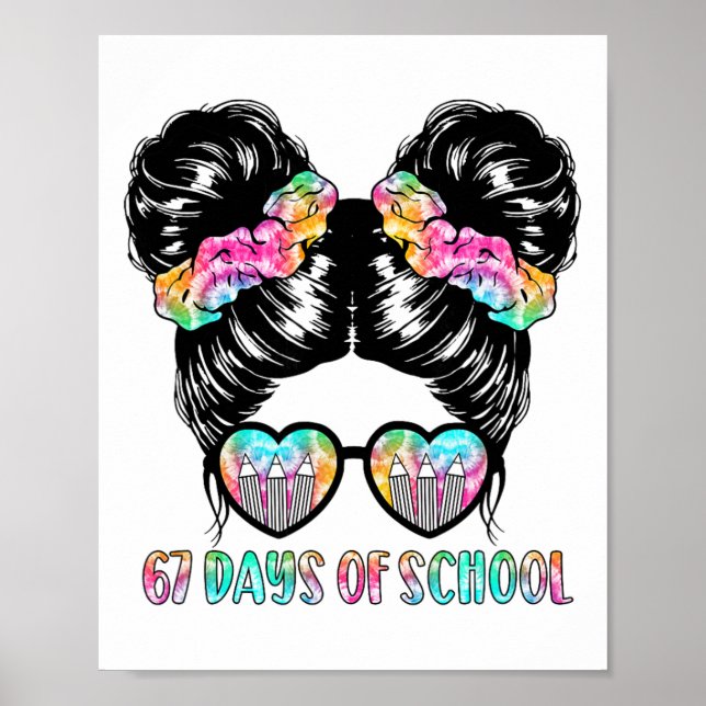 Affiche 67 Jours D'école Filles Aux Chignons Décoiffés Enf (Devant)