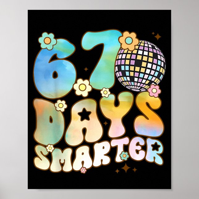 Affiche 67 jours plus intelligent 67 jours enseignant scol (Devant)