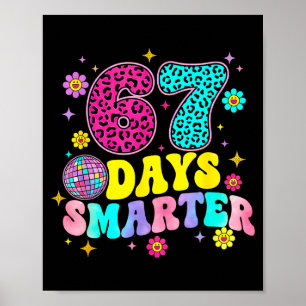 Affiche 67 jours plus intelligents École drôle 67 enseigna