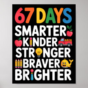 Affiche 67 jours plus intelligents plus gentils plus forts