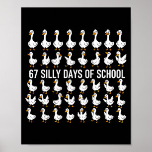 Affiche 67 Jours Ridicules D'école Drôle D'oie 67 Mème Pou