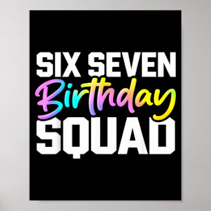 Affiche 67 joyeux anniversaire équipe drôle six sept mème