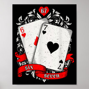Affiche 67 Ker Carte de Meme Art Main Chanceuse Rétro Esth