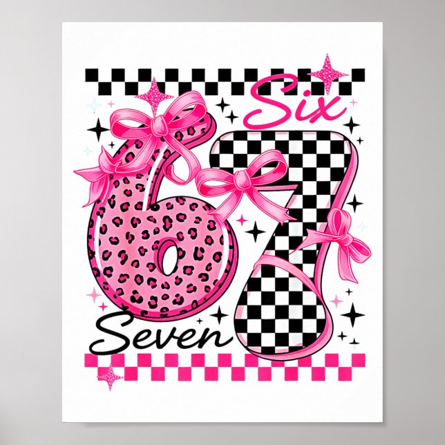 Affiche 67 Leopard Checkered Six Seven Meme 6-7 Teachers  (Devant)