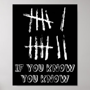 Affiche 67 marque de pointage drôle si vous savez vous sav