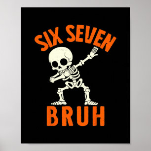 Affiche 67 Meme 6 7 Halloween Dabbing Six Sept Bruh Drôle