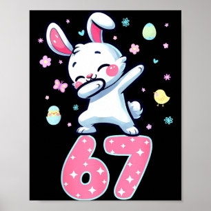 Affiche 67 Meme 6 7 Lapin Dabant Six Sept Jour de Pâques G