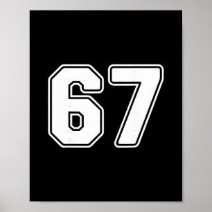 Affiche 67 Meme 6 7 Nombres Six Sept Drôles Garçons Enfant