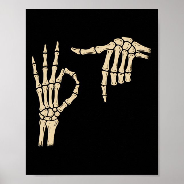 Affiche 67 Mème 6 7 Squelette Halloween Six Sept Gen Alpha (Devant)