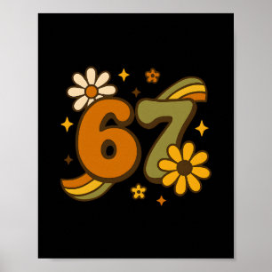 Affiche 67 Mème Automne Groovy Rétro 70 Six Sept Bohème