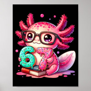 Affiche 67 Mème Axolotl Drôle Six Sept Amoureux d'Axolotl