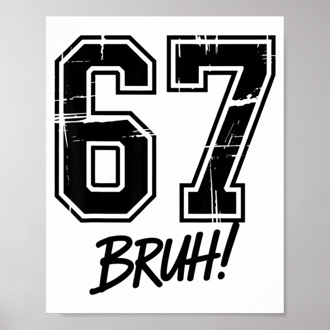 Affiche 67 Meme Bruh Six Seven  (Devant)