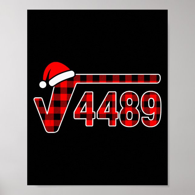 Affiche 67 Meme Christmas Square Root 4489 Six Seven Math  (Devant)