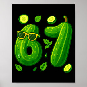 Affiche 67 Meme Ckle Drôle Six Sept Cubiste 6 7 Génération
