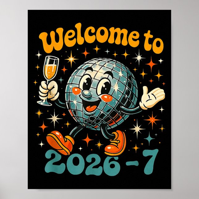 Affiche 67 Meme compte à rebours Bonne année drôle numéro  (Devant)