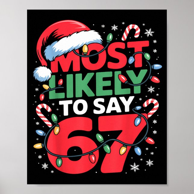 Affiche 67 Meme Création de Noël drôle Mème le plus suscep (Devant)