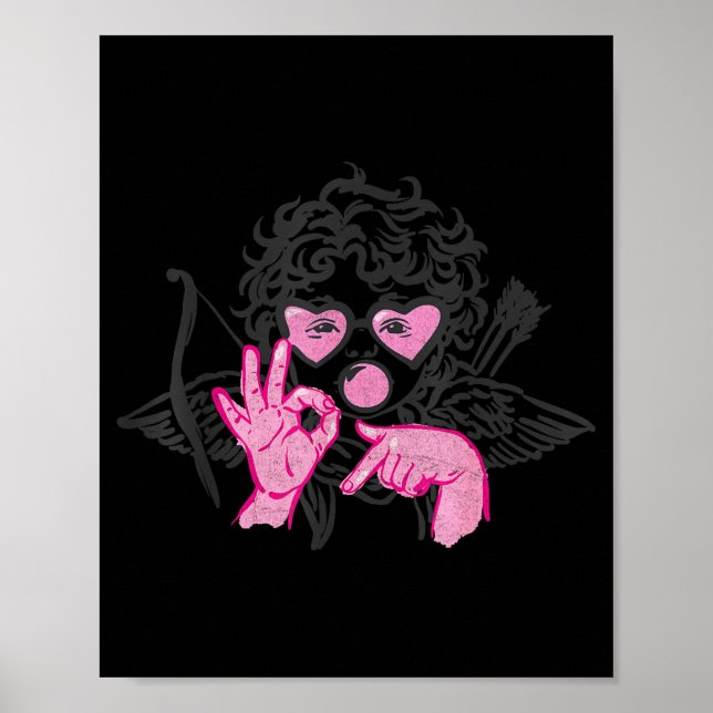 Affiche 67 Meme Cud Hands Bubble Gum Six Seven Meme Valent (Devant)