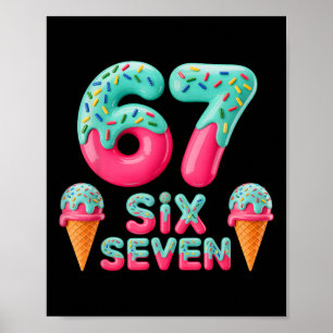 Affiche 67 Mème de glace qui coule Drôle Six Sept Gen Alph