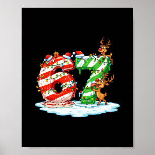 Affiche 67 Meme de Noël 6 7 Nombres Six Sept Génération Z 
