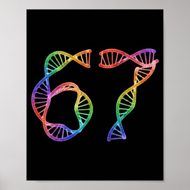 Affiche 67 Mème de nombre drôle Réplication de l'ADN Bio m (Devant)