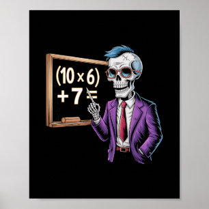 Affiche 67 Mème de professeur de maths Brainrot Six Seven