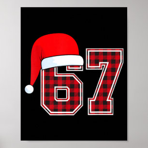 Affiche 67 Mème Drôle De Noël Rouge À Carreaux Xmas Pyjama