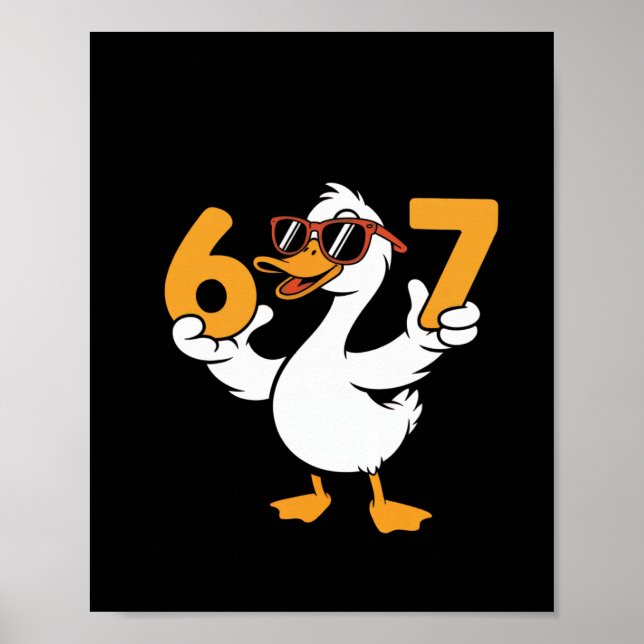 Affiche 67 Meme drôle d'humour d'oie Six Sept Génération A (Devant)