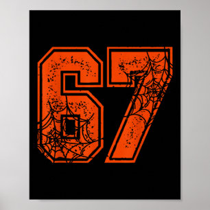 Affiche 67 Meme Drôle Six Sept Génération Alpha Halloween