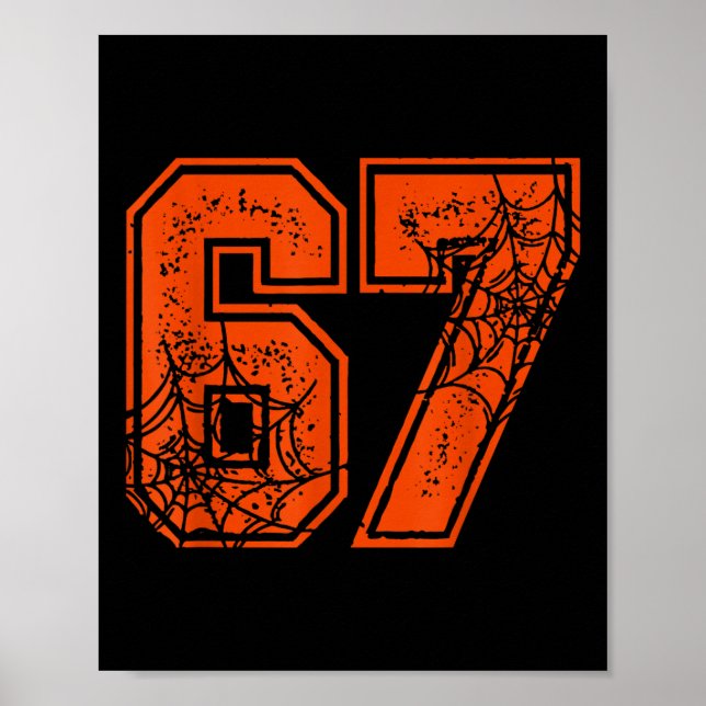 Affiche 67 Meme Drôle Six Sept Génération Alpha Halloween  (Devant)