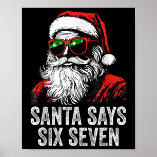 Affiche 67 Meme Drôle Six Sept Noël 6-7 Meme Santa 6