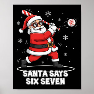 Affiche 67 Meme Drôle Six Sept Noël 6-7 Meme Santa 6