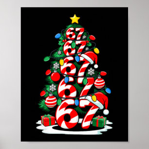 Affiche 67 Meme Drôle Six Sept Noël Arbre Lumineux Xmas