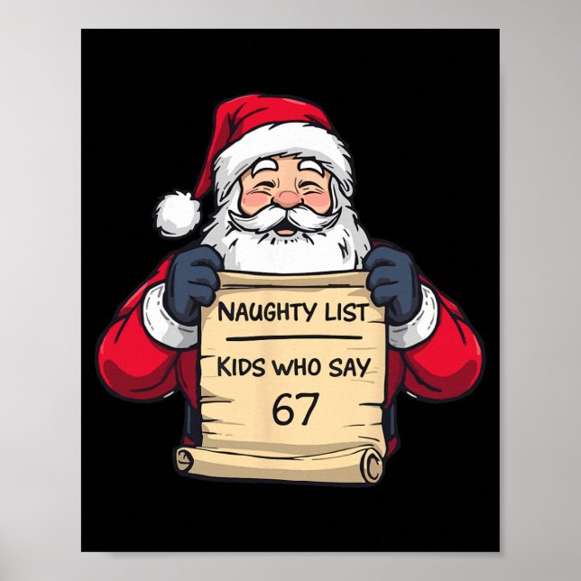 Affiche 67 Mème Drôle Six Sept Noël Pour Hommes Femmes Ki (Devant)