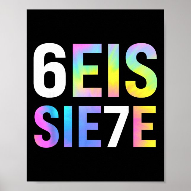 Affiche 67 Meme espagnol Seis Siete Six Seven Drôle espagn (Devant)