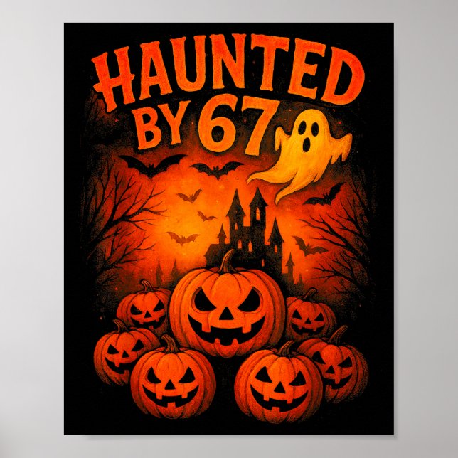 Affiche 67 Mème Fantôme Halloween Drôle Six Sept Gén (Devant)