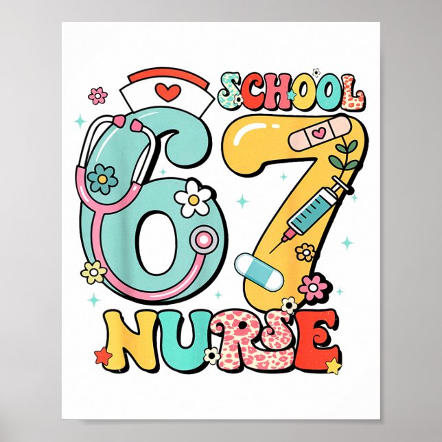 Affiche 67 Meme Funny School Nurse Six Seven Meme  (Devant)