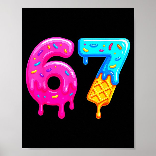 Affiche 67 Meme Glace Goutte Drôle Six Sept Génération Alp (Devant)