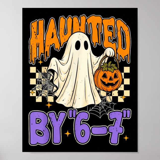 Affiche 67 Mème Halloween Hanté- Fantôme et Citrouille Drô (Devant)