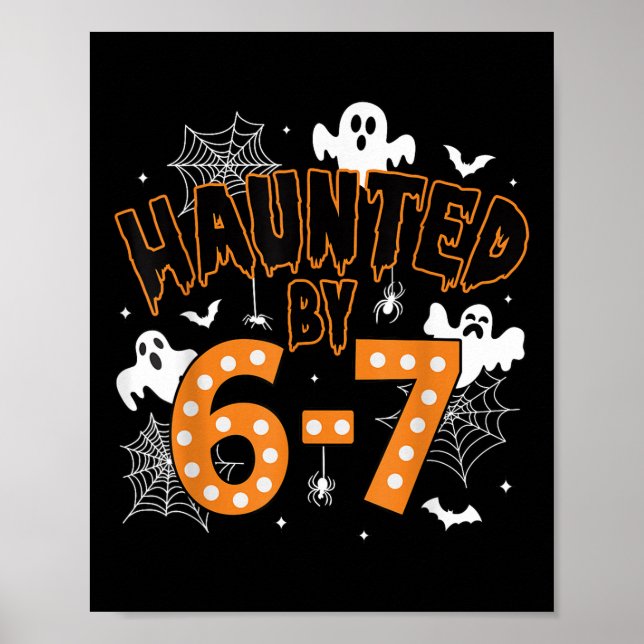 Affiche 67 Meme Halloween Haunted– Funny Ghost And Pumpkin (Devant)