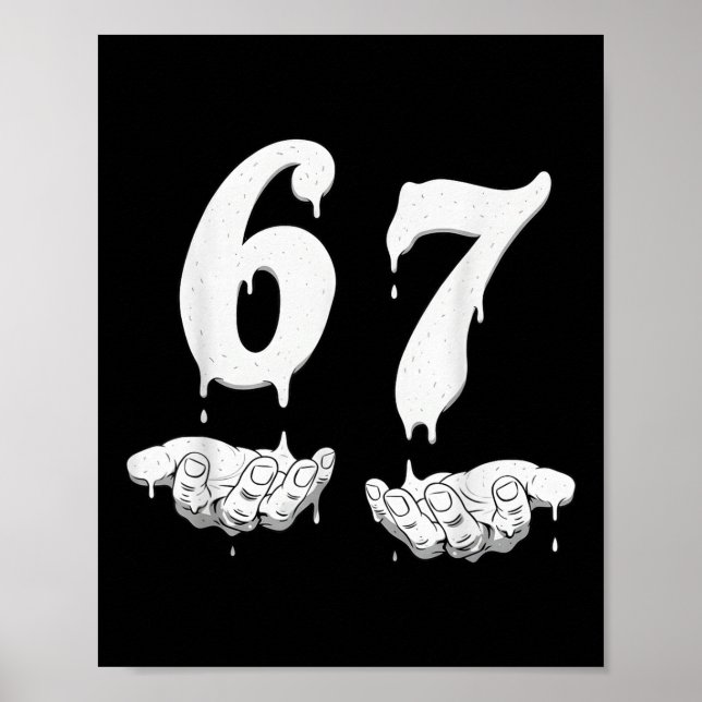 Affiche 67 Meme Humor Numer 6 7  (Devant)