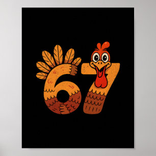 Affiche 67 Meme Humour 6-7 Drôle Six Sept Action de Grâce