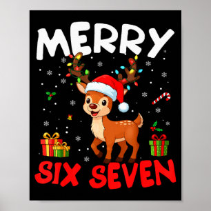 Affiche 67 Meme Joyeux Six Sept Renne Noël Drôle W