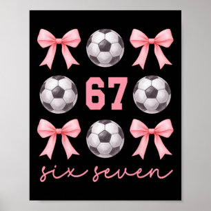 Affiche 67 Mème Maman de Foot Sœur Coquette Arcs Rose Fill