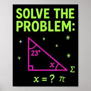 Affiche 67 mème mathématique résoudre le problème drôle en