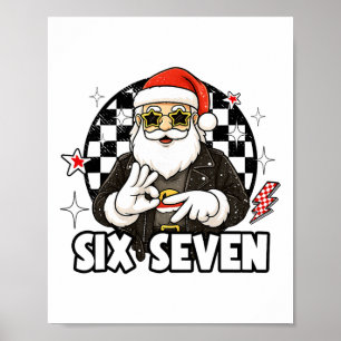 Affiche 67 Meme Noël Six Sept Santa 6 7 Noël Hommes Femmes