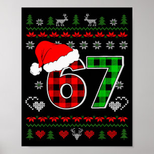 Affiche 67 Meme Noël Six Seven Xmas Sweatshirt Ugly Hommes