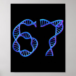 Affiche 67 mème numérique drôle Réplication de l'ADN Biolo