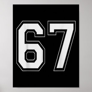 Affiche 67 Meme Numéro Six Sept Argot Gen Alpha 6 7
