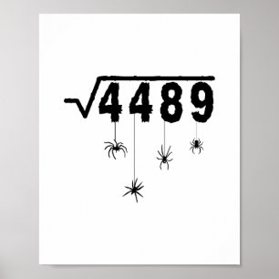 Affiche 67 Meme Prof de maths 6 7 Halloween Araignées Carr