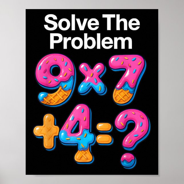 Affiche 67 Meme Prof de maths Crème glacée qui coule 6 7 B (Devant)